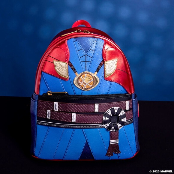 LOUNGEFLY Marvel Metallic Doctor Strange Cosplay Mini Backpack - Picture 2 of 16